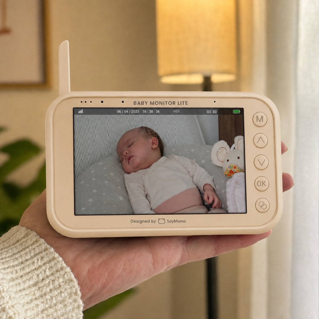 Baby Monitor Lite beige con audio bidireccional